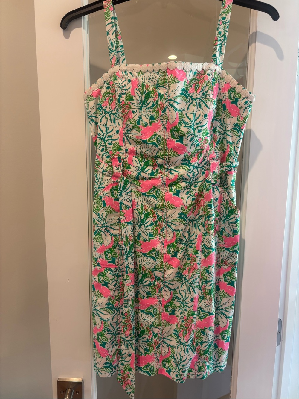 Lilly Pulitzer Pink & Green Floral Mini Dress size 8